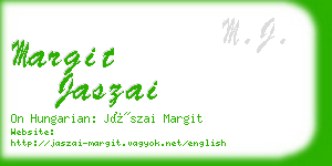 margit jaszai business card